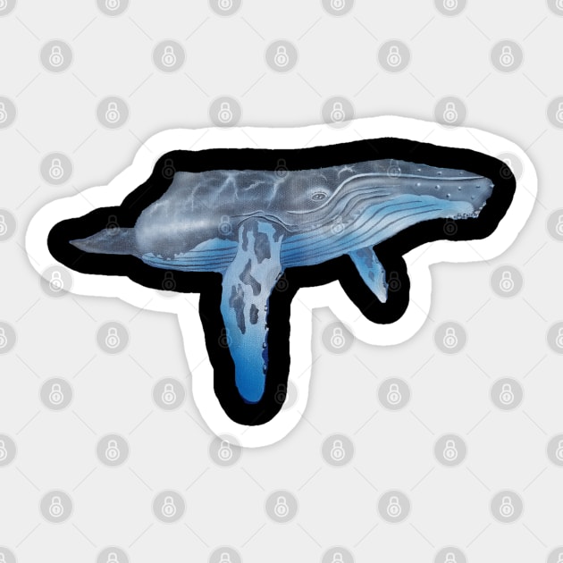 Humpback whale Sticker by Coreoceanart